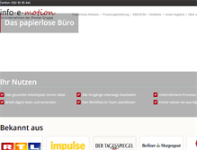 Tablet Screenshot of info-e-motion.de